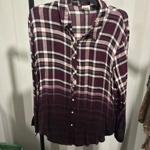 White crow Ombre button up